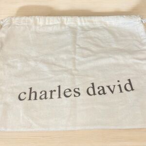 Charles David white soft 11” x 13” shoe dust bag